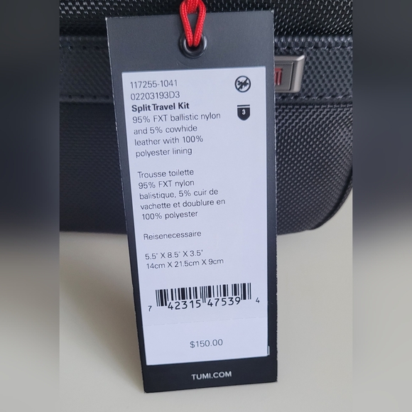 NWT TUMI Alpha Split Travel Kit Black - Picture 2 of 7